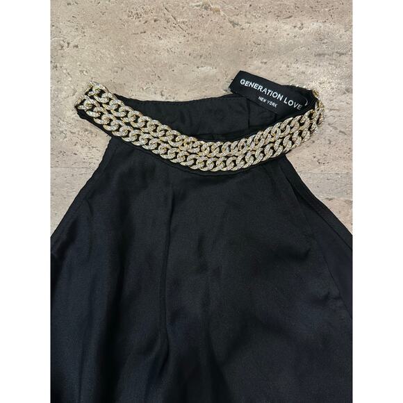 Generation Love Delora Crystal Chain Halter - Black Small - Picture 9 of 9
